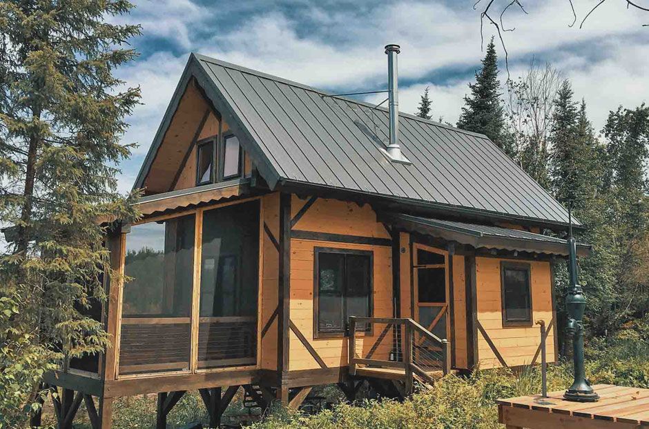 Tiny cabins in the woods